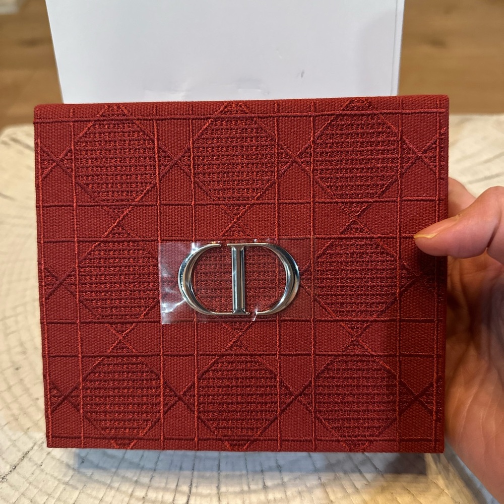 Red CD Lipstick Box Holder with mirror